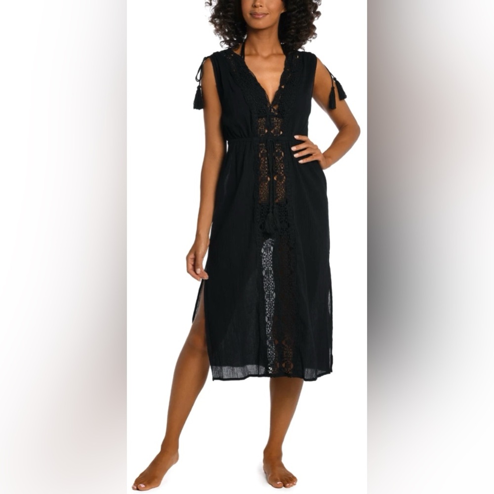 La Blanca Island Fare Midi Dress Cotton Cover-Up Women’s
